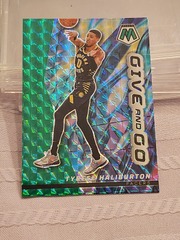 2022-23 Panini Mosaic Give And Go Green Mosaic #13 Tyrese Haliburton Pacers